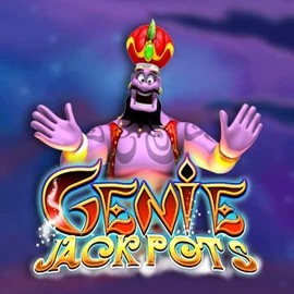 Official Jackpots logo: Genie Jackpots by Blueprint Gaming at Spinorhino Casino