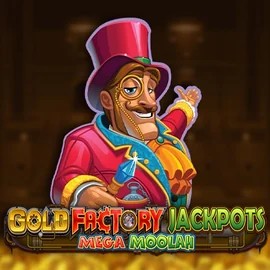 Play the Gold Factory Jackpots Mega Moolah slot by Aurum Signature Studios on Spinorhino Casino