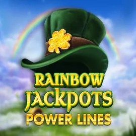 Rainbow Jackpots Power Lines logo by Red Tiger Gaming at Spinorhino Casino
