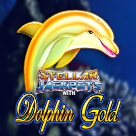 Dolphin Gold with Stellar Jackpots slot visual from Lightning Box Game available on spinorhinocasino-be.com