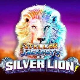 Stellar Jackpots with Silver Lion logo by Lightning Box Game Spinorhino Casino